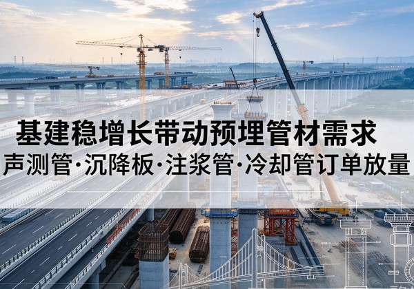 榕江基建稳增长带动预埋监测管材需求，声测管、沉降板、注浆管订单持续放量